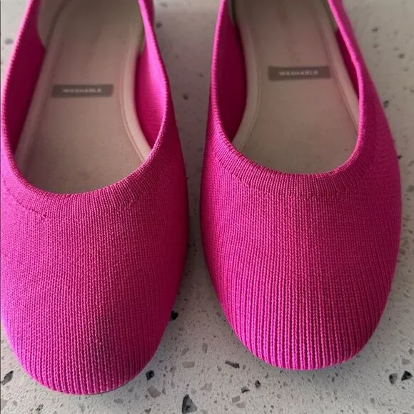 ANTONIO MELANI Vibrant Pink Textile Flats Slip On Casual Chic Shoes Size 6 EUC - Picture 12 of 12